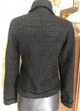 Твидовый пиджак с люрексовой нитью3 фото