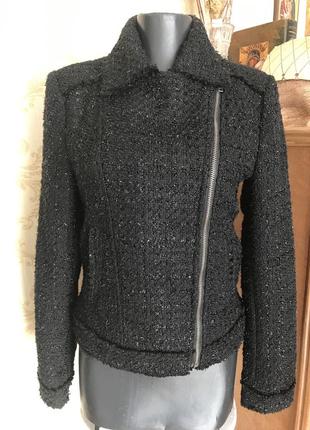 Твидовый пиджак с люрексовой нитью2 фото