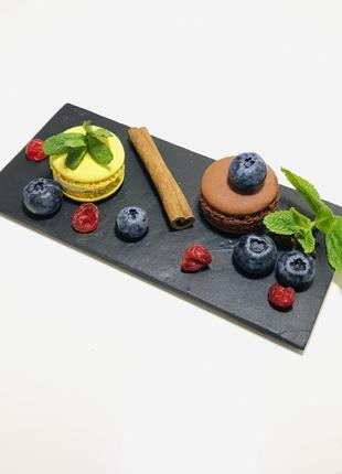 Сланцева тарілка 19*14 см модерн для подачі блюд десертів1 фото