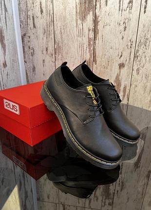 Кожаные туфли dr. martens nappa black 3