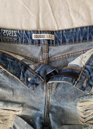 Джинсовые шорты zara 5