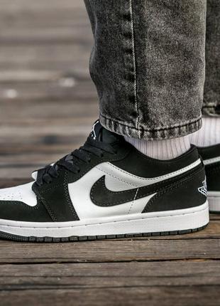 Кроссовки air jordan retro 1 low black\white