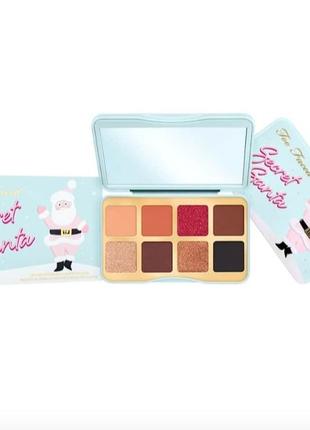 Палетка теней too faced mini secret santa eyeshadow palette