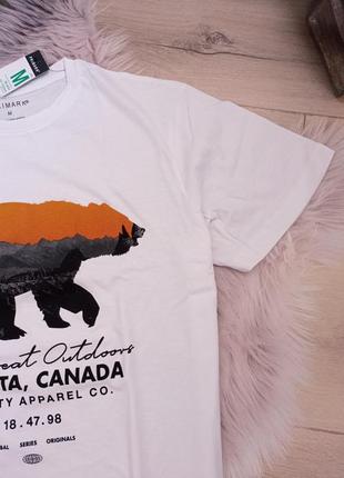 Мужская футболка с принтом медведь бренда primark4 фото