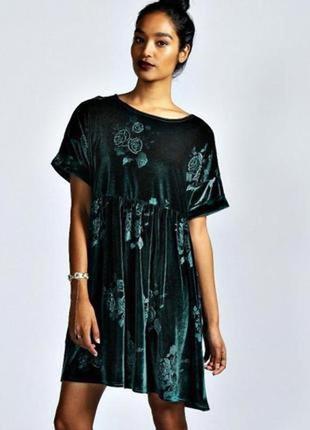 Изумрудное платье овесайз