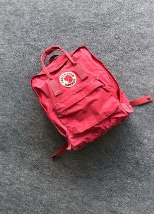 Оригинальный рюкзак, портфель fjallraven kanken classic unisex backpack flamingo pink2 фото