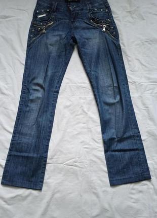 Джинсы с заниженной талией / джинсы с металлическим декором3 фото