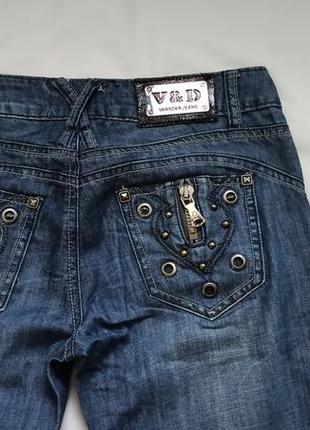 Джинсы с заниженной талией / джинсы с металлическим декором5 фото