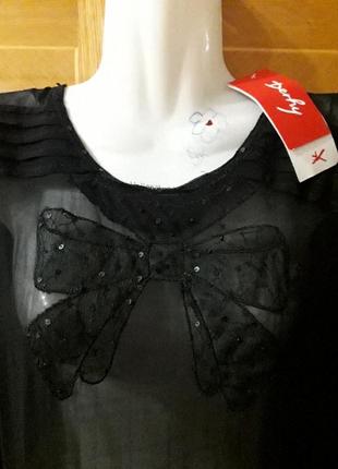 Брендовое новое вискозное полупрозрачное платье в бохо стиле р s от derhy с кружком, вышивкой и пайетками3 фото