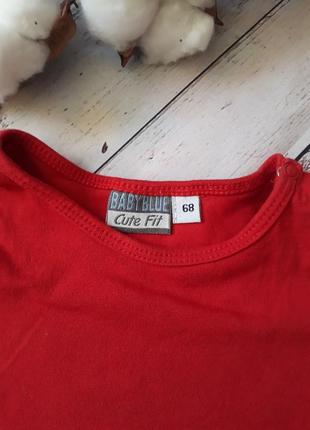 Красная футболка на 3-6 мес2 фото