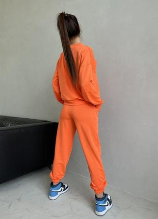 Женский спортивный костюм черный белый оранжевый зеленый розовый малиновый весенний9 фото