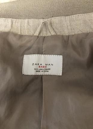 Чоловіча льняна куртка zara man basic