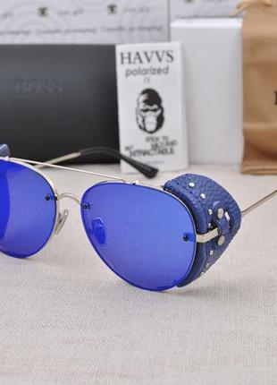 Фирменные солнцезащитные очки  havvs polarized hv68014 капля с боковой шорой