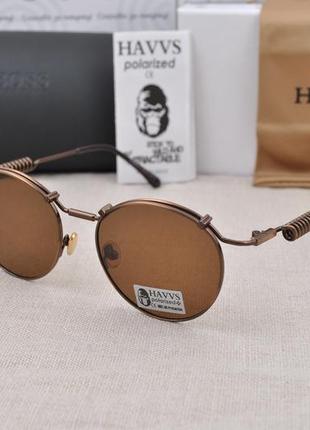Фірмові сонцезахисні круглі окуляри havvs polarized hv68002 з пружиною
