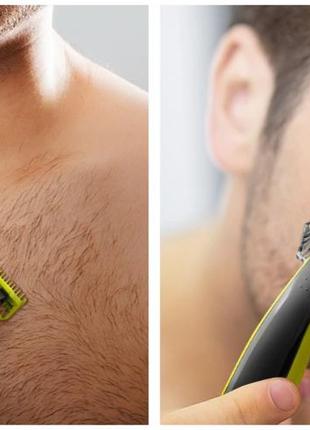 Набір насадок для бритви philips oneblade для гоління бороди та тіла, насадка4 фото