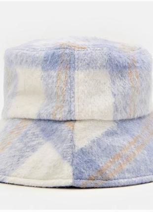 Женская теплая панама sinsay bucket hat в клетку