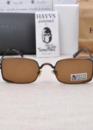 Фирменные солнцезащитные очки  havvs polarized hv68006 узкие с боковой шорой