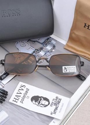 Фирменные солнцезащитные очки  havvs polarized hv68006 узкие с боковой шорой4 фото