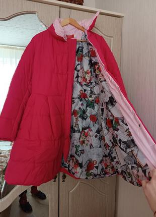 Розовая куртка-цветок3 фото