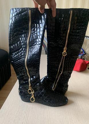 39р-25.5 чоботи шкіра roberto cavalli