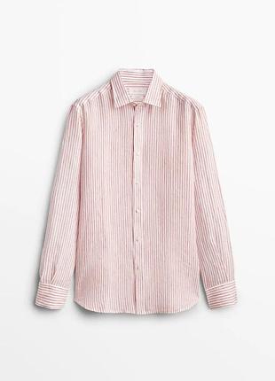 Сорочка лляна(рубашка лён/льняная) чоловіча massimo dutti 5