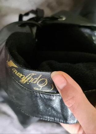 Длинные черные кожаные ботфорты на удобных каблуках, 38.5 размер6 фото