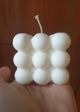 Свечка свеча куб бабл bubble большой ручной работы