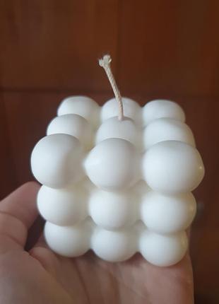 Свечка свеча куб бабл bubble большой ручной работы