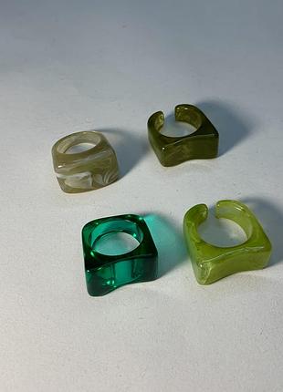 Каблочка из эпоксидной смолы квадратная кольца из акриловые кольца