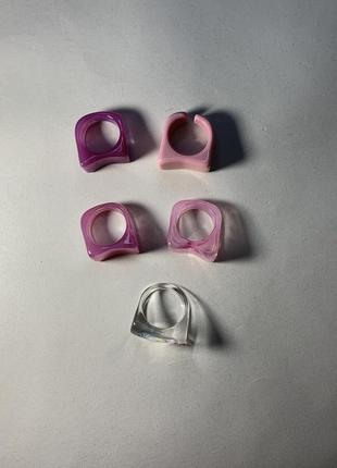 Каблучка з епоксидної смоли квадратна каблучка кільця з акрілу акрілові кільця