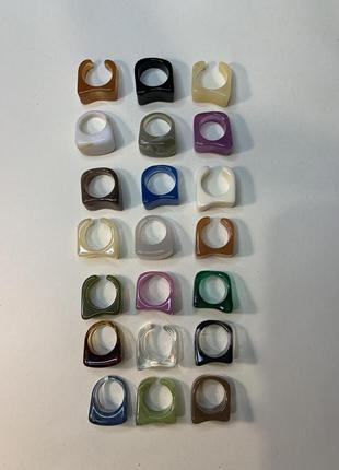 ⛓️каблучка з епоксидної смоли квадратна каблучка кільця з акрілу акрілові кільця