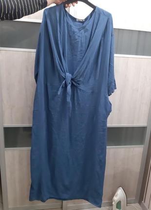 Платье голубое вискоза1 фото