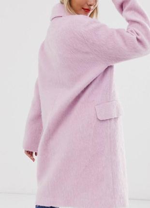 Пальто меховое розовое большого размера asos3 фото