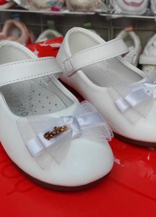 Детские белые туфли праздничные для девочки 17,18,19,20,214 фото