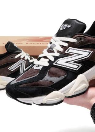 Чоловічі замшеві кросівки new balance 990. колір коричневий з білим та чорним . рефлектив