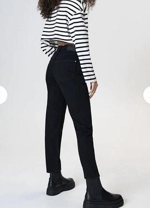 Мом джинс черные mom jeans sin say 34 xs s