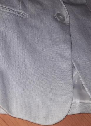 Белый стильный с серой полоской пиджак h&m 36 44 размер2 фото