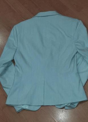 Белый стильный с серой полоской пиджак h&m 36 44 размер6 фото