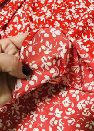🛍новая брендовая блуза с пышными рукавами в цветочный принт6 фото