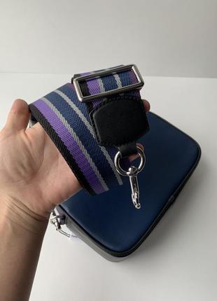 Синяя кожаная сумка signet flash azure blue multi marc jacobs5 фото