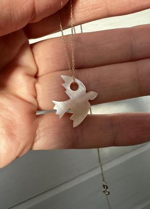 🕊️пташки- шарми з натурального перламутру ручна робота