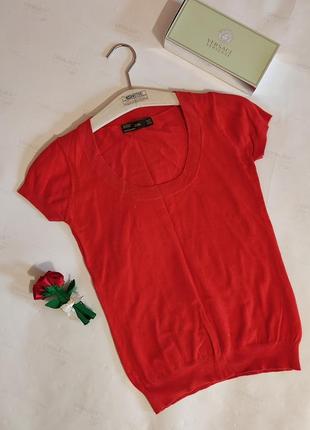 Zara. красивая красная кофточка,футболка с коротким рукавом