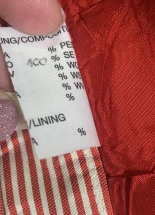 Яркая красно-белая юбка миди карандаш в тонкую полоску германия размер 40/ l10 фото