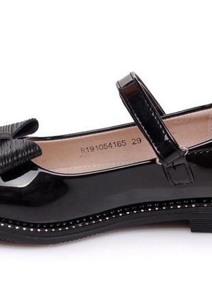 Чорні лакові туфлі для дівчинки weestep 29 30 розмір2 фото