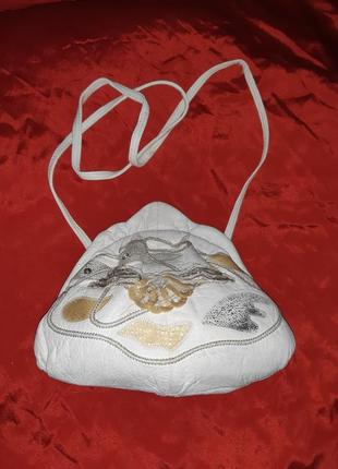 Шикарная эксклюзивная кожаная сумочка кросс-боди2 фото