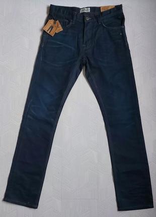 Мужские джинсы синие с потертостями сelio