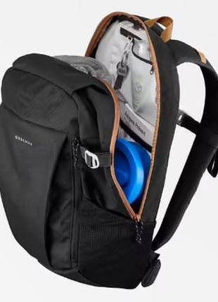 Черный большой рюкзак quechua nh100 20l спортивный крепкий рюкзак3 фото