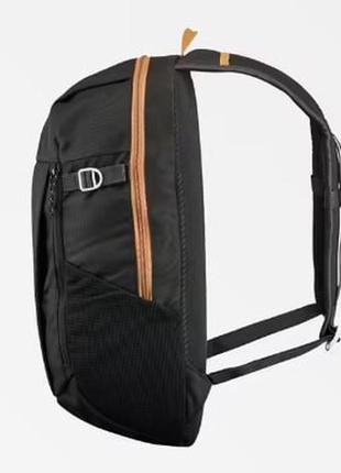Черный большой рюкзак quechua nh100 20l спортивный крепкий рюкзак5 фото