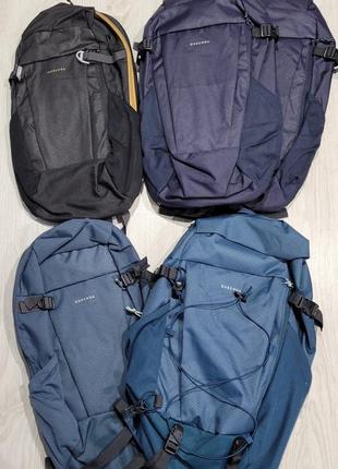 Черный большой рюкзак quechua nh100 20l спортивный крепкий рюкзак9 фото