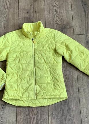 Курточка стёганная демисезонная лаймового цвета н&м sport (швеция)